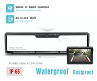 Camera lùi WiFi năng lượng mặt trời (không dây - tự sạc) ở biển số + Màn hình LCD 4,3 "