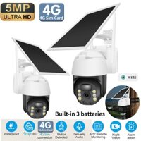 Camera Năng Lượng Mặt trời Dùng Sim 4G,Camera 5.0MP, Xoay, ban đêm có màu, phát hiện chuyển động thông minh, Đàm thoại