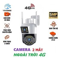 Camera ngoài trời Yoosee gắn sim 4G Full HD 3MP xoay 360 đàm thoại 2 chiều có hồng ngoại chống nước [Hàng đẹp]