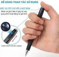 Camera Ngụy Trang Bút Viết Có Ghi Âm Quay Phim Full HD 1080