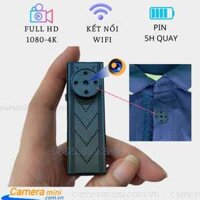 Camera Ngụy Trang Cúc Áo Z9, Video Full HD-4K, Cài Áo Tinh Vi