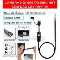 Camera nội soi tai, Dụng cụ lấy ráy tai bằng camera nội soi full HD kết nối với điện thoại rất tiện dụng