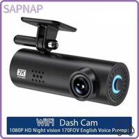Camera ô tô SAPNAP, Camera hành trình 1080P 2k Dash, Camera giám sát đỗ xe Mini Ghi vòng lặp xe DVR Phụ kiện ô tô