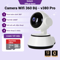 Camera Ốp Trần V380 Pro FullHD 5.0Mpx, Camera Giám Sát Trong Nhà Góc Quay 360° Cảnh Báo Phát Hiện Chuyển Động