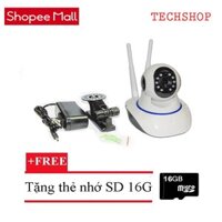 Camera phần mềm Yoosee 8100 IP HD 2 anten xoay 360 độ TẶNG THẺ NHỚ 16GB