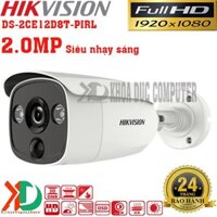 Camera siêu nhạy sáng 2.0MP HIKVISION DS-2CE12D8T-PIRL Tích hợp cảm biến chuyển động 2 đèn sáng trắng soi tầm xa