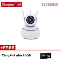 Camera siêu wifi 3 Anten xoay 360 Yoosee Pro 8800HD TẶNG THẺ NHỚ 16GB