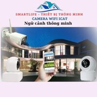 Camera Thông Minh Wifi Icat 1080P Xoay 360 Độ, Tích Hợp SmartHome Kết Hợp Điều Khiển Nhiều Thiết Bị
