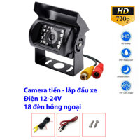 Camera tiến, 18 đèn hồng ngoại, nguồn từ 12-24V, chân cắm AV