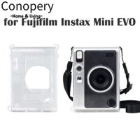 Camera tức thì CONOPERY, Hộp đựng pha lê trong suốt, Vỏ bảo vệ cứng di động chống sốc cho Fujifilm Instax Mini EVO