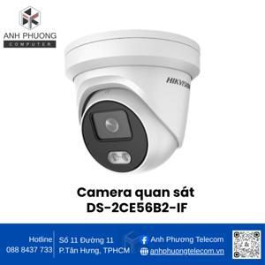 Camera TVI Dome 2m Analog Hikvision DS-2CE56B2-IF