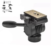 Camera Video Thủy lực Chuyên nghiệp Giảm chấn Tấm tháo nhanh Chân máy dọc ngang trên cao