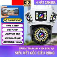 Camera Wifi / 4g YooSee 4 Camera 4K (4096x2160), Chống nước, Tầm nhìn ban đêm màu sắc, Góc rộng, Trong khi nhìn vào 3 màn hình
