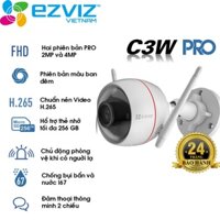 Camera Wifi  Ezviz C3W Pro 4mpx, Ngoài trời Có màu ban đêm Báo động còi đèn, Camera C3W Pro 4mpx Bảo Hành 24 Tháng