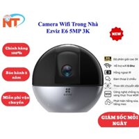 Camera Wifi Ezviz E6 5M 3K Tích Hợp công nghệ AI, Hỗ trợ WiFi 2 băng tần 24.G và 5G - Hàng Chính Hãng