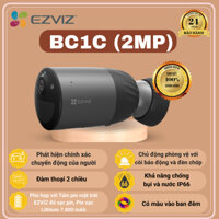 Camera wifi Ezviz không dây ngoài trời Dùng Pin Sạc in EZVIZ CS-BC1C Full HD 2MP + tấm pin mặt trời CS-CMT-Solar