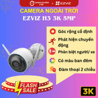 Camera wifi Ezviz ngoài trời H3 3K 5MP cao cấp I Góc rộng cố định I Phân biệt người/xe - Đàm thoại 2 chiều - Đèn rọi