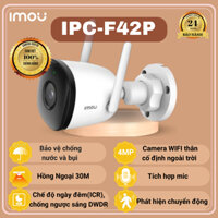 Camera wifi IMOU F42P 4.0MP lắp ngoài trời có tích hợp mic, hồng ngoại 30m, Tích hợp Wi-Fi