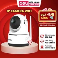 Camera WIFI IP Chính Hãng DELI ES102, Camera HD 1080P 2MP 360 Độ Giám Sát Đàm Thoại Hai Chiều