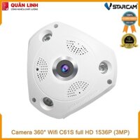 Camera Wifi IP Vstarcam C61s Full HD 1536P ốp trần, góc rộng 360 độ