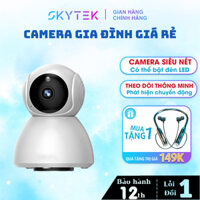 Camera wifi V380 camera gia đình xoay 4 chiều hình ảnh sắc nét kết nối với điện thoại điều khiển đàm thoại từ xa