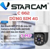 Camera wifi Vstarcam 4G C662 Ngoài TRời Dùng Sim 4G