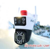 Camera Wifi Yoosee 12MP 2 khung hình 40L PRO+ Đèn báo động đỏ | Ngoài trời | 2 ống kính 2 khung hình (Loại A - Bảo hành 1 năm)