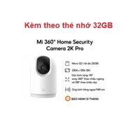 Camera Xiaomi Mi 360 Home 2K BHR4193GL Pro - hàng chính hãng - Camera  Thẻ Nhớ 32G