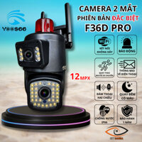 Camera YooSee 2 Mắt, Độ Phân Giải 12MPX Phiên Bản Đặc Biệt F36D PRO, Quay Đêm Có Màu, Chống Nước