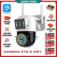 Camera yoosee 2 mắt Q42 ngoài trời xoay 360 độ main chuẩn 4.0mpx - siêu nét góc quay rộng, ban đêm xem có màu