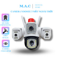 Camera yoosee 3 mắt camera ngoài trời, 3 màn hình 18MP, loa đàm thoại chống nước, báo động về máy ban đêm CAMERA VN