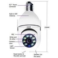 Camera Yoosee 3MP chui đèn cắm điện trực tiếp 220V xoay 360 đàm thoại 2 chiều có hồng ngoại -Có BH