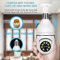 Camera Yoosee bóng đèn thế hệ mới 3.0MP - xoay 360 độ, xem đêm có màu, mẫu mới 2022 - Hàng Nhập Khẩu - CAMERA KHÔNG THẺ