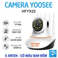 Camera Yoosee IP Wifi HD1080 - 3.0Mps - QUAY ĐÊM CÓ MÀU - 5 anten - 5 râu-chuyensisaigon2018