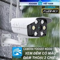 Camera Yoosee Ngoài Trời 2 Râu 6 mắt HD 1080 - đàm thoại 2 chiều cảnh báo âm thanh quay đêm có màu Tặng kèm thẻ nhớ