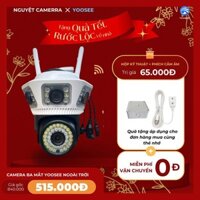 Camera Yoosee Pro 4 Mắt Xoay 360 Độ, Đàm Thoại 2 Chiều, Báo Động Chống Trộm, Wifi Không Dây Trong Nhà - 12MP