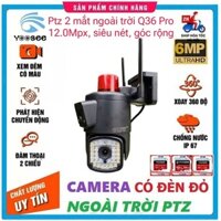 Camera yoosee Ptz 2 mắt Q36 Pro 12.0Mpx siêu nét, góc rộng, đàm thoại 2 chiều, có màu ban đêm