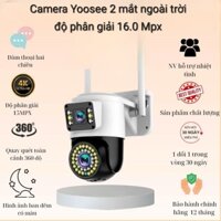 Camera Yoosee Q42d PRO góc rộng, 2 mắt 2 màn hình, độ phân giải 16.0Mpx, bảo hành 1 năm, lỗi 1 đổi 1