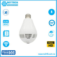 Camera Yoosee trong nhà xoay 360 Panorama ngụy trang bóng đèn