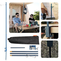 Camping Table Folding Lamp Pole Portable & Lightweight Aluminum Equipment Durable Light Lamp Lantern Stand Holder for Pi