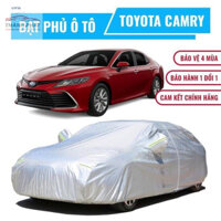 Camry, Áo Trùm (Bạt Phủ Xe) Ô Tô 5 chỗ cho Toyota Camry 2015-2023 ,Tráng Nhôm Chống Nước, Chống Xước, Chống Nắng