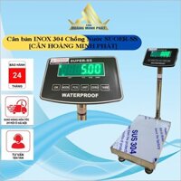 Cân bàn điện tử 100kg 150kg 200kg 300kg 60kg INOX 304 Chống Nước SUPER-SS dùng cân hải sản, thủy sản, động vật