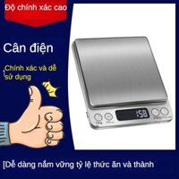 Cân bếp di động bằng thép không gỉ 0.1g, cân trang sức mini, cân bỏ túi gia đình có độ chính xác cao, cân thực phẩm điện tử