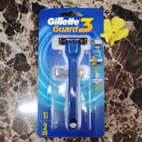 Cán cạo râu Gillette Guard 3 , 1 cán , 2 lưỡi .