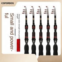 Cần câu bằng kính thiên văn COFORDOS, Đúc 1.0M-2. Cần câu di động, Cần câu Mini quay sợi Carbon ngắn Thiết bị câu cá du lịch