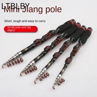 Cần câu bằng kính thiên văn LTBLBY, Đúc 1.0M-2. Cần câu di động, Cần câu Mini sợi Carbon quay ngắn Thiết bị câu cá du lịch