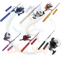 Cần câu bút mini dài 100cm Cần câu máy tiện lợi rút gọn như hình tải cá 6kg Đồ Câu Bắc Việt