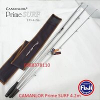 Cần Câu Cá 3 Đốt Xa Bờ CAMANLOR Prime SURF 4.2m Khoen Pat FUJI Tải Cá Lớn Cần Câu Lục, Câu Sông Hồ Đập - C3K002