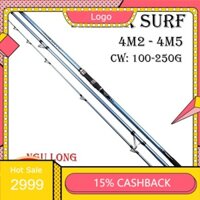 Cần câu cá 3 khúc KILLER SURF 4m2 - 4m5, cần câu lục xa bờ độ cứng BX -giá rẻ-