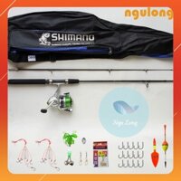 Cần câu cá ❤️FREE SHIP❤️ Bộ cần câu Shimano máy 4000 có balo và phụ kiện đi kèm cỡ từ 1m65 đến 2m7  Giảm giá mạnh